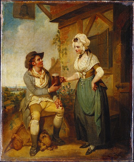 At the Inn Door, by Henry Singleton. England, 1780s