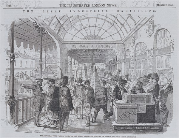 Departure of the French Goods for the Great Exhibition. England, 1851
