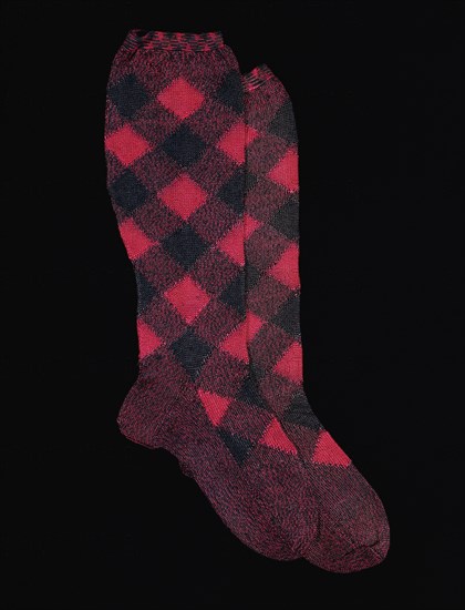 Pair of Children's Socks. London, England, mid-19th century