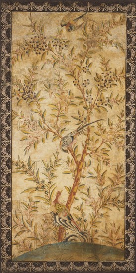 Chinoiserie Wallpaper Panel. Wotton-under-Edge, England, mid-18th century