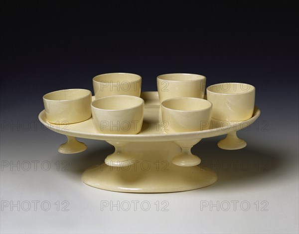 Six Egg Cups and Stand. England, late 18th century