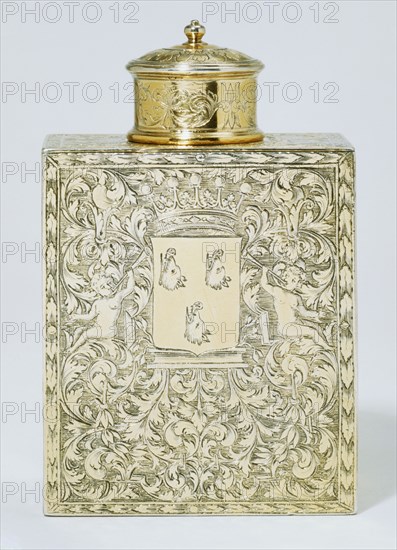 Tea caddy, made by Isaac Liger. England, c.1706