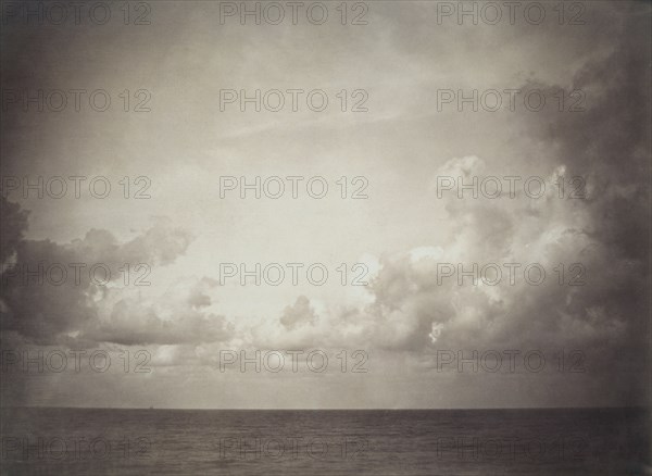 Photograph - Seascape: Vue de mer, Ciel Nuageu; by Gustave Le Gray (1820 - 82);French;c.1856; Albumen print.