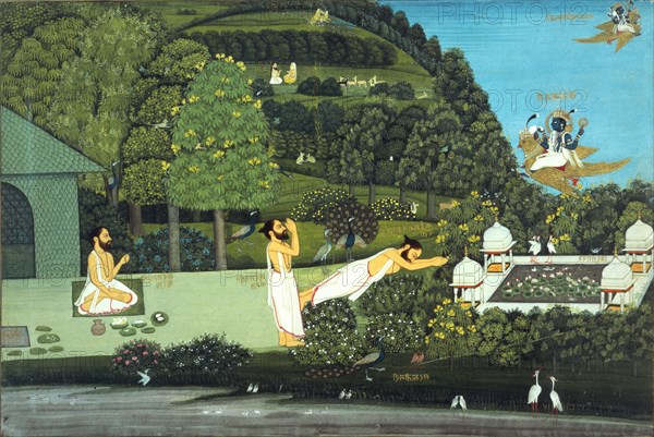 An ashram by a river. Jaipur, Rajasthan, India, 19th century