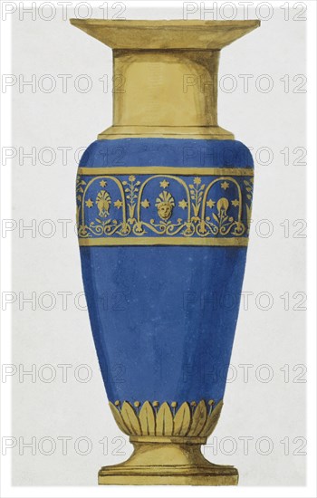 Design for a Vase. Europe, 19th century