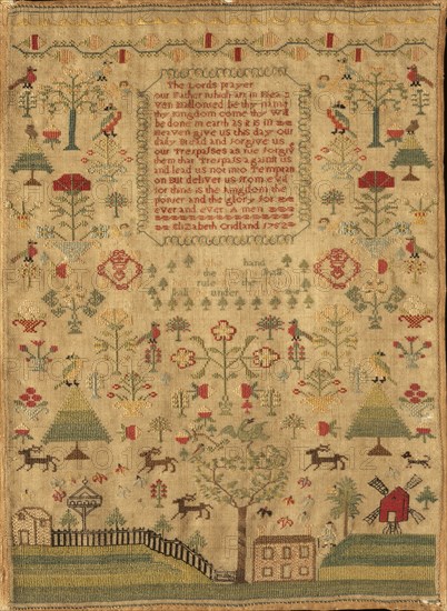 The Lord's Prayer Sampler. England, 1752