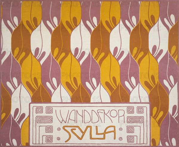 Scylla, design for a wall decoration, by Koloman Moser. Austria, 1901