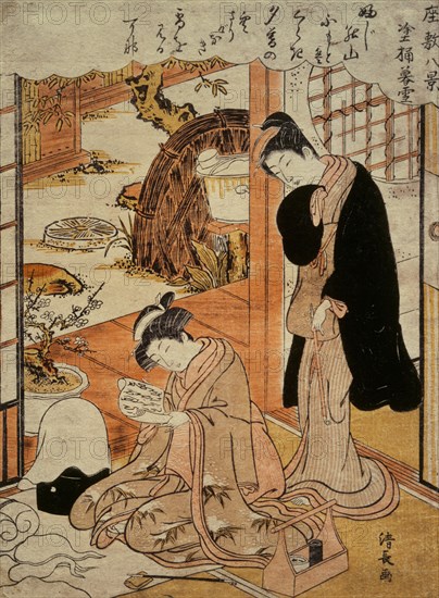 Representation of Evening Snow, by Torii Kiyonaga. Japan, 19th century