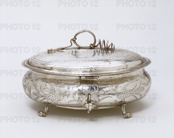 Sugar Box, by John Sutton. London, England, late 17th century