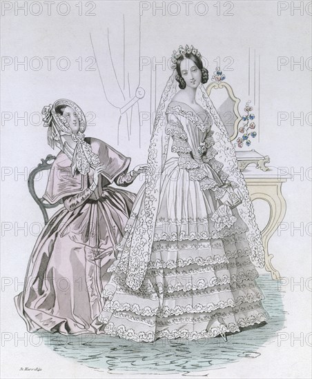 Modes des Paris - Petit Courrier Des Dames. England and France, 1842
