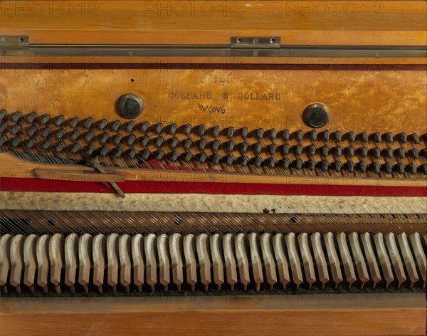 Upright Piano - Detail of CÚlÞste inside, by Henry W. Batley. London, England, 1878