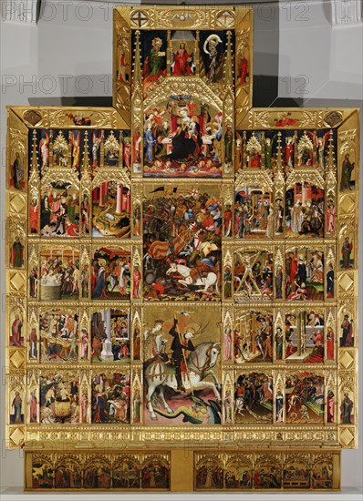 The St George's Altarpiece, by AndrÚ Marzal de Sas. Valencian School, Spain, early 15th century