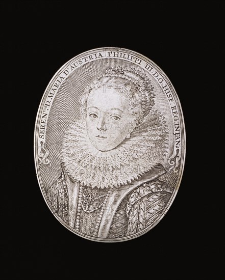 Infanta Maria of Austria, by Simon de Passe. London, England, early 17th century