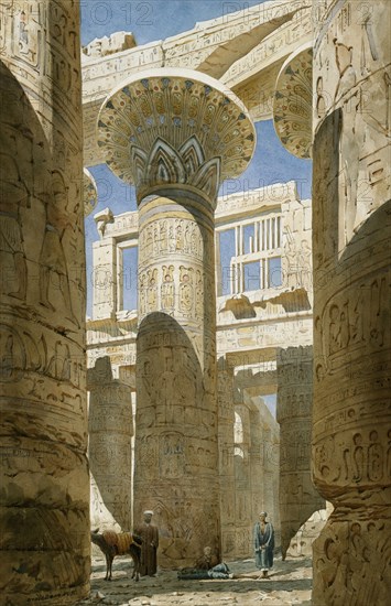 The Hall of Columns, by Richard Phene Spiers. Karnak, Egypt, 19th-20th century