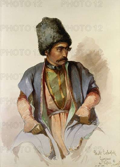 Pauli - A Georgean from Tiflis, by Amadeo Preziosi. Italy, mid-19th century