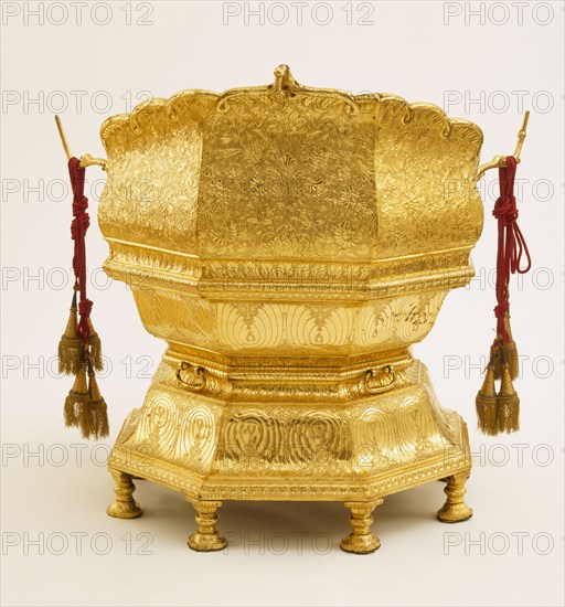 The Golden Throne of Maharaja Ranjit Singh, made by Hafiz Muhammad of Multan. India, c.1818