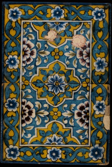 Painted tiles. Jaipur, India, late 19th century