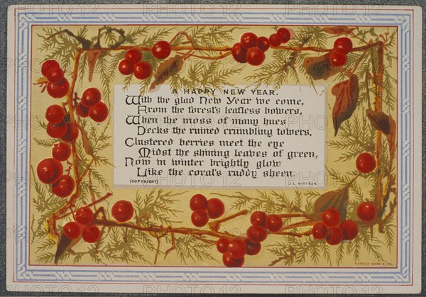 Victorian Christmas Card. England, 19th century