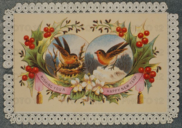 Victorian Christmas Card. England, 19th century