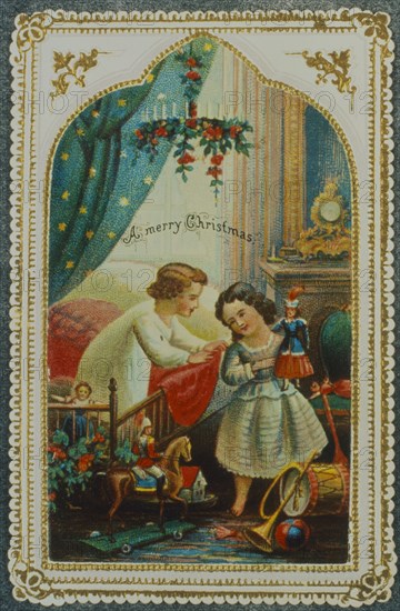 Victorian Christmas Card. England, 19th century