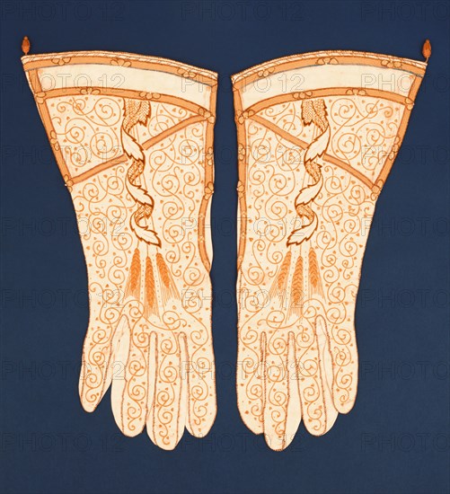 Bishop's gloves, by Charles Ricketts. England, early 20th century