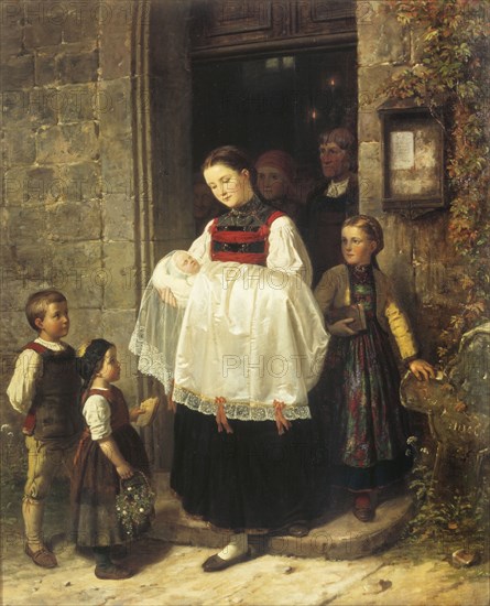 The Return from the Christening, by Hubert Salentin. Germany, 1859