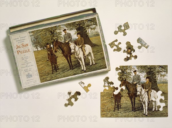 Puzzle à l'effigie du roi George VI, de la reine Elizabeth et de la princesse Margaret