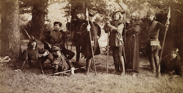 Cast members of As You Like It. England, late 19th century