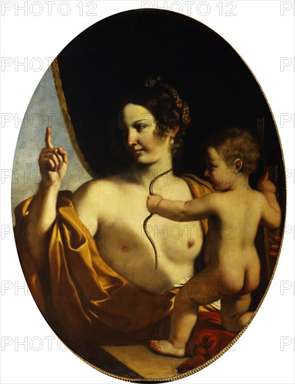 Venus and Cupid, by GuerciN. Cento, Italy, 17th century