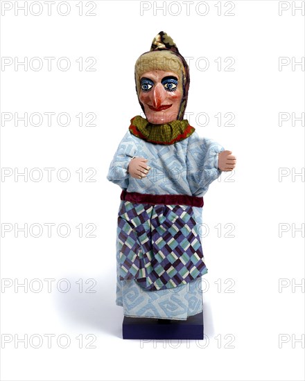 Glove puppet of Judy, by Fred Tickner. England, 20th century