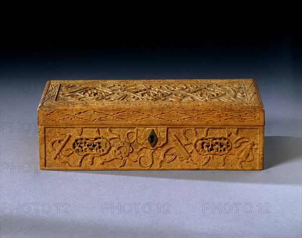 Box, by Bhowanis Hanker Hariuvlubb. Surat, India, mid-19th century