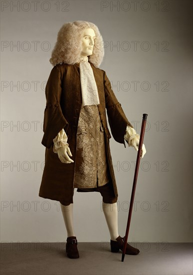 Dress suit and waistcoat. England or France, 18th century