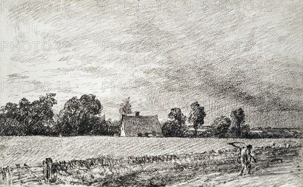 Constable, Un cottage et la route à East Bergholt