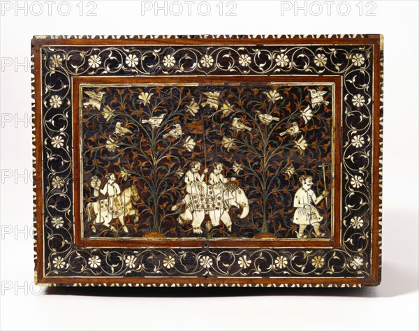 Fall front cabinet. Western India, early 17th century