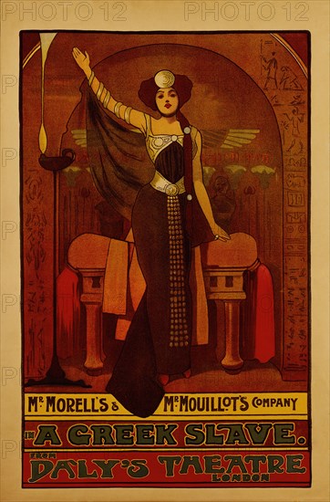 A Greek Slave from Daly's Theatre, poster by John Hassall. London, England, 1895