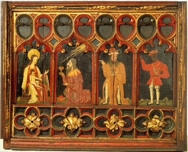 The Adoration of The Magi, roodscreen panel. England, 16th century