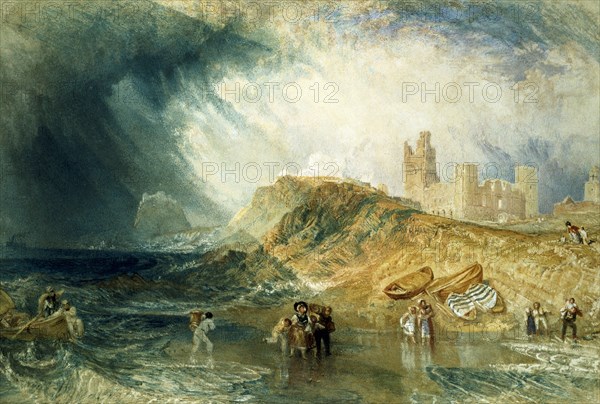 Holy Island, Nrthumberland, by J.M.W. Turner. England, 19th century