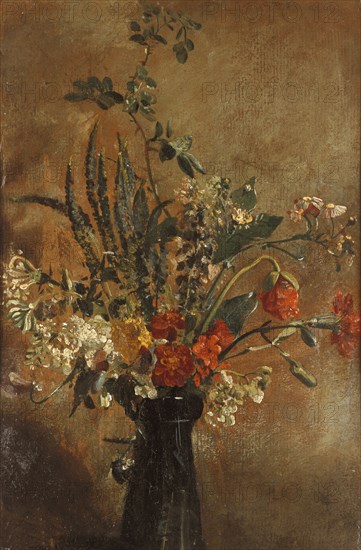 Constable, Etude de fleurs dans un vase à jacinthe