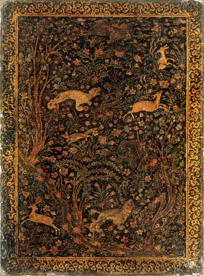 Cover of a manuscript, by Nizami. Persia, 19th century