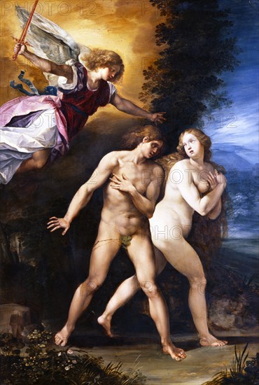 The Expulsion from Paradise, by Giuseppe Cesari. Italy, 17th century