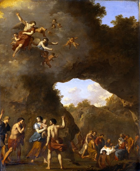 The Angels Guiding the Shepherds to the Nativity, by Cornelis Van Polenburgh. Utrecht, Netherlands, 17th century