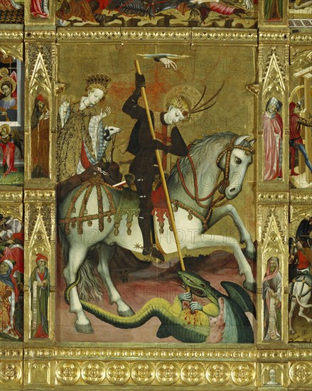 St George's Altarpiece, detail, by Andrés Marcal de Sas. Valencia, Spain, 15th century