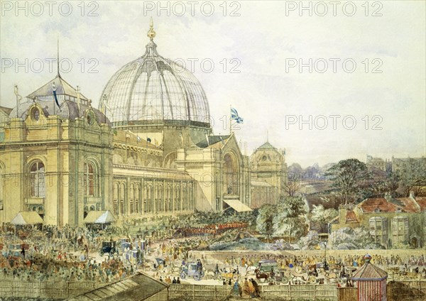 The official opening of the 1862 London International Exhibition, by Edward Sherratt Cole. London, England, 19th century