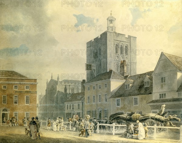 Bury St Edmunds, by Michael Angelo Rooker. England, 18th century