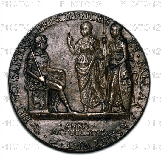 Medal depicting Lodovico III Gonzago, by Bartolommeo Melioli. Italy, 1475