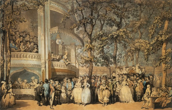 Vauxhall Gardens, by Thomas Rowlandson. London, England, 1784