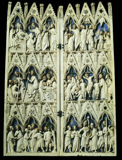 The Soissons Diptych. Paris, France, 13th-14th century
