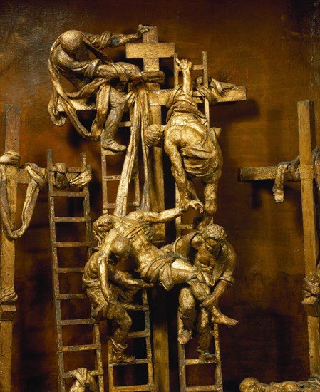 The Descent from the Cross, by Jacopo SansoviN. Rome, Italy, 16th century