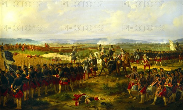 The Battle of FonteNy of 1745, by FHE Philippoteaux. France, 19th century