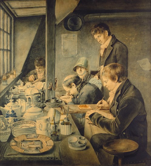 The Baxter ceramic studio, by Thomas Baxter Junior. London, England, 1810